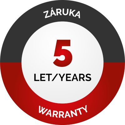 Záruka 5 let / 5 years warranty
